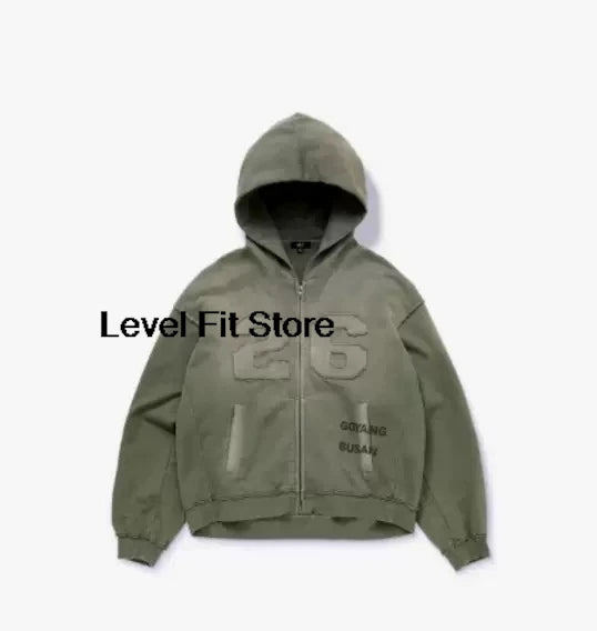 2026 New Retro Washed Grey Hoodie ARIRANG hoodies Casual zipper jacket Sports Streetwear