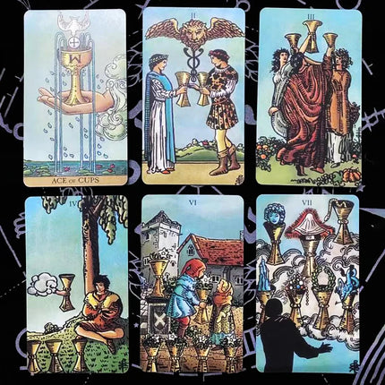 Black Radiant Wise Spirit Tarot Cards A 78 Rider Deck Oracle Rider Waite English Visions Divination Edition Borad Playing Game