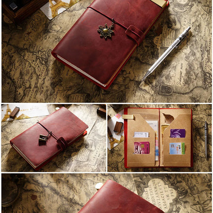 Moterm Hot Sale 100% Genuine Leather Notebook Handmade Vintage Cowhide Diary Journal Sketchbook Planner TN Travel Notebook Cover
