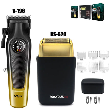 Barber Professional Hair Cutting Machine for Men Professional Kit DLC Blade 10000RPM VGR V-196 V-996 ROSYOUS RS-620