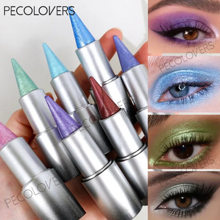 1 Pc Monochromatic Glitte Shiny Eyeshadow Pen & Eyeshadow Stick, Beautiful Eye-cathing Eye Makeup Look, Perfect Gifts