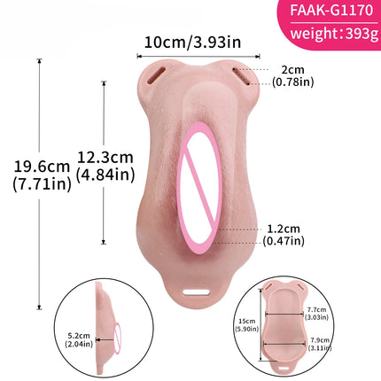 FAAK Male Hiding gaff Panties Male to Female Sex Toy Pads Strapon Insertable  Silicone Fake Vagina Clitoris Pads For Transgende