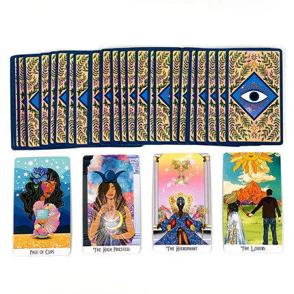 Hot-selling Tarot Cards 78 Exquisite Oracle Cards English Visions Fate Divination Edition Borad Playing Games For Easy Beginners