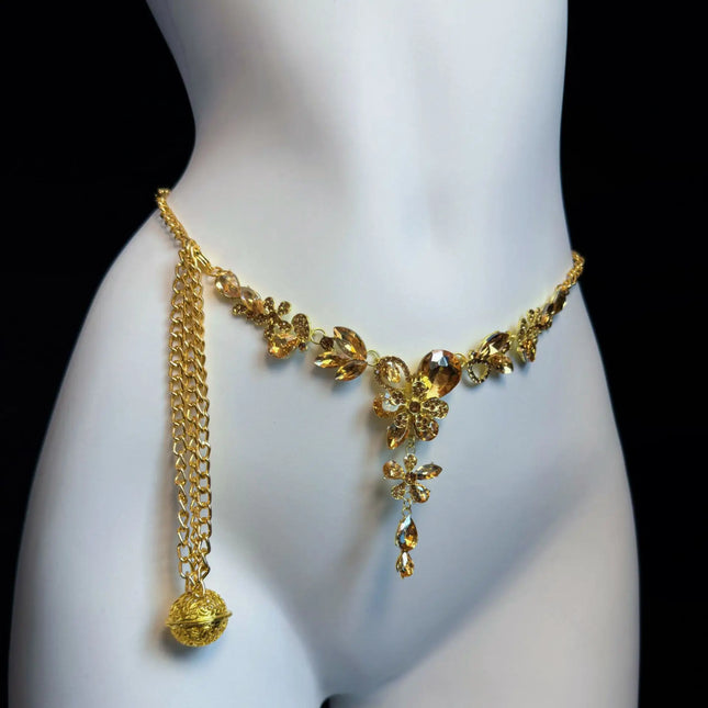 Sexy Gold Collar Sparkling Rhinestone Nipple Clamps BDSM Body Restraint Couple Training Waist Chain Female Sexy Accessories 18+