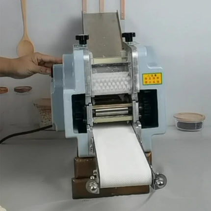 Electric Automatic Dumpling Wrapper Wonton Skin Machine Dough Rolling Press Commercial Round Square Dumpling Skin Maker