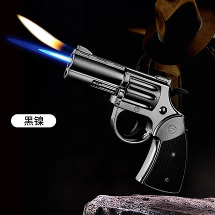 Gun Ignitor Windproof Metal Inflatable Cigar Lighter Inflatable Switchable Fire Pistol Cigarettes Lighters & Smoking Accessories