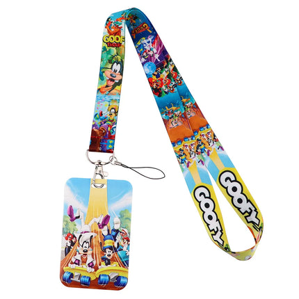 Mickey mouse Neck Keychain Necklace Webbings Ribbons Anime Cartoon Neck Strap Lanyard ID badge Holder Keychain Lanyards kids