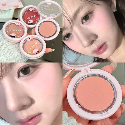 Monochrome Low Saturation Matte Blusher Peach Milk Pink Cream Natural Cheek Tint Brightening Makeup Blush Cream Beauty Cosmetics