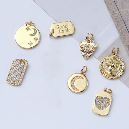 Heart Eye Star Charms for Jewelry Making Supplies Gold Color Angel Evil Blue Eye Pendant Design Diy Charms for Earrings Necklace