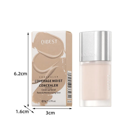 QIBEST Makeup Concealer Hydrating Lightweight Waterproof Permanent Dark Circles and Acne Mark Covering and BrighTening Concealer