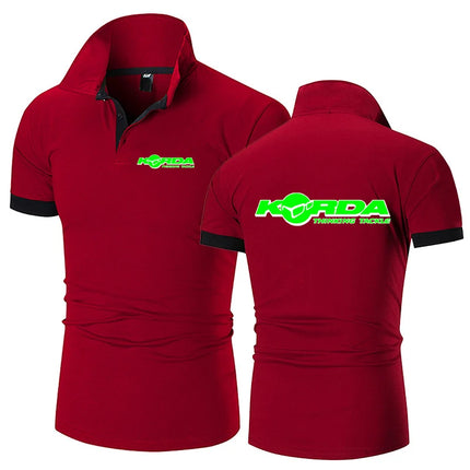 2024 Summer Men's Korda Inspired Tribute Logo Print Popular Comfortable Cotton Business Casual Solid Color Breathable Polo Shirt