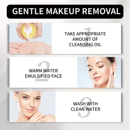Gentle Cleansing Oil 200ml – Jojoba-Based Makeup Remover that Melts Makeup Fast, Rinses Easily & Is Non-Irritating for All Skin