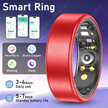 2026 New Multi-Functional Smart Ring Men Women Heart Rate Blood Oxygen Monitoring Waterproof Outdoor Smartring For Android iOS