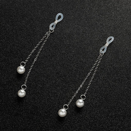 ✰✪1 Pair Sexy Vintage Pearl Pendant Nipple Clip Chest Chain Suitable For Wearing At Nightclubs Parties And Valentine's Day