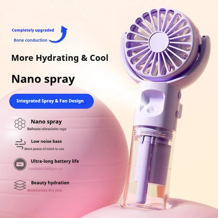 Wearable Handheld Mini Fan Outdoor Portable Cold Air Spray Fan With Humidification Function