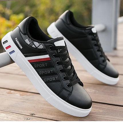 2024 Men's Casual Sneakers New Fashion Lace-up White Shoes Student Comfort Sports Plus Size Vulcanized Shoes Zapatillas De Hombre