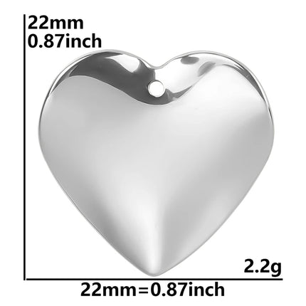Breloque Metal Love Stainless Steel Flower Pendants For Jewelry Making Earrings Bracelets Headwear DIY Heart Charms Accessories