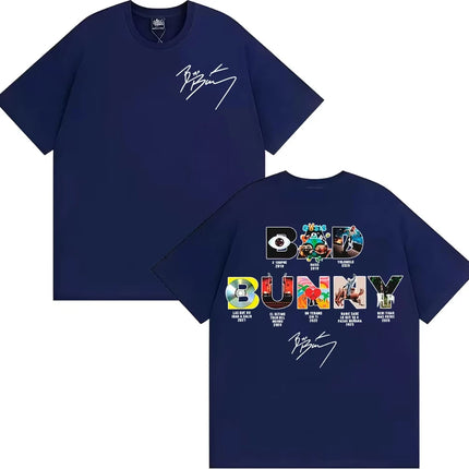 Rapper Bad Bunny Album Cover T-shirts Debi Tirar Mas Fotos DTMF T Shirts Men Women Fashion Hip Hop Oversized T-shirts Streetwear