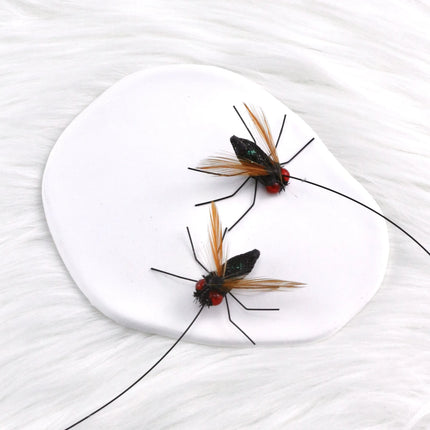5/10pcs Cat Feather Toy Simulated Insect Tease Cat Stick Replacement Heads Interactive Cat Teaser Bell Toys Random Style