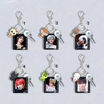 Cute Korean Men Boy Group Concert Character SUNGHO RIWOO JAEHYUN Pendant Bag Acrylic Backpack Hang Decoration Animal Keychain