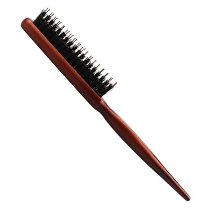 Natural Boar Bristle Hair Fluffy Comb Wood Handle Hair Brush Anti-static Barber Hair Comb Scalp Massage Hairdresser Styling Tool