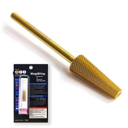 MagiBling Carbide Nail Drill Bits Cross Cut Tapered Barrel Right Left Hand Acrylic Cutter Gel Removal Manicure Tool 3/32'' 16mm