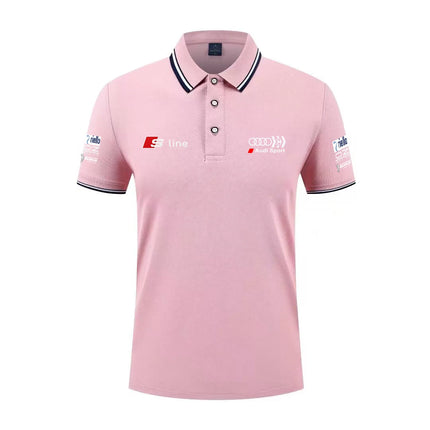 2026 Summer Trend Audi Printed Custom Car Modified Polo Shirt Men's Cotton Sleeveless T-Shirt Carro Personalizado Camisa Polo Ma