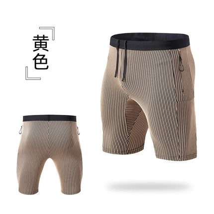2 in 1 Summer Marathon Compression Shorts Quick Dry Long Distance Running Training Tights Sports Women Men Gym Male Waist bag