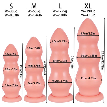 Huge 4 Size Anal Plug Big Anal Beads Butt Plug Smooth Soft Silicone Dilatador Anal Dildo Penetration Anal Toys Fisting Buttplug