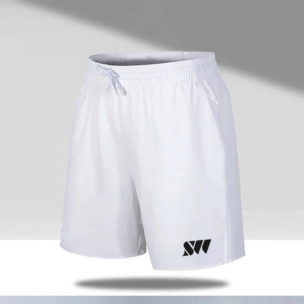 2024 New Summer Men's Sports Shorts Tennis Training Shorts Breathable Mesh Drawstring Beach Pants Large Size Badminton Clothing