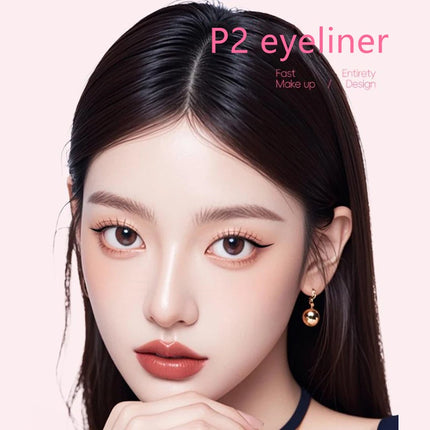 1Pc Magnetic Double Head Stamp Eyeliner Pen Waterproof Quick-Drying Black Brown Liquid Eye Liner Makeup Cosmetics Set