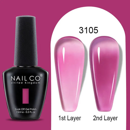 NAILCO Winter Series Color Gel Nail Polish 15ML Semi Permanent Soak Off Gel Varnishes Super Texture Gorgeous Nail Manicure Art