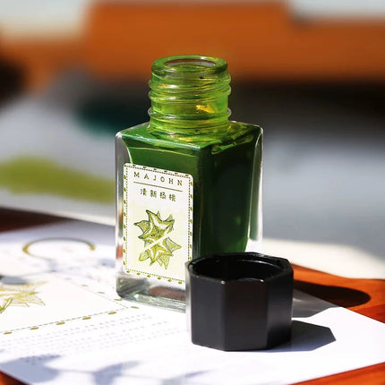 MAJOHN 18/50ml Fountain Pen Ink Cartridge Refill Various Color Glass Bottled Fountain Pen Ink Stationery Office School Supplies