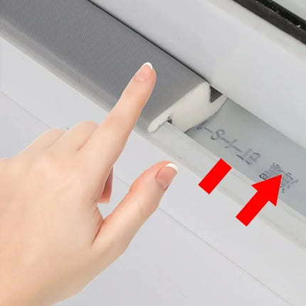 TPU Seal Strip Set for Sliding Windows and Door Windproof Waterproof Soundproof Dustproof for Outer Inner Middle Gap Door Bottom