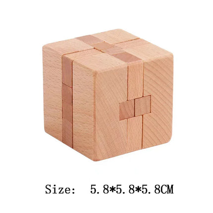 Wooden Luban Lock Unlock Interlocking Puzzle Rompecabezas IQ Test Brain Teaser Game For Adults And Kids Educational Toys