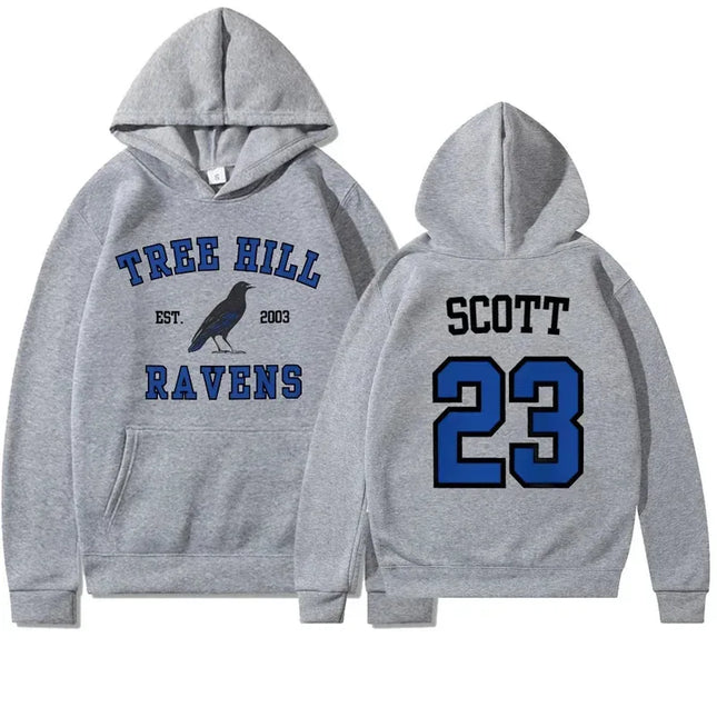 TREE HILL RAVENS Hoodie One Tree Hill Nathan Scott 23 Hooded Sweatshirt North Carolina Tv Show Men Women Hoodies Oth Fans Gifts