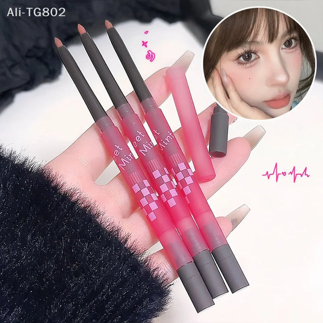 1Pc Nude Light Sweet Soft Matte Lip Liner Pencil Long-Lasting Fading Resistant Makeup Removable Lip Shaping Cosmetic Tool