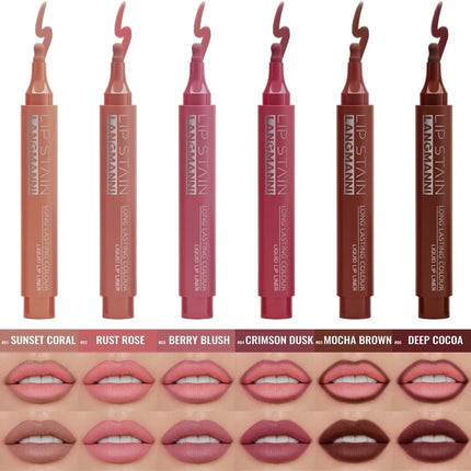 6 Colors Liquid Lip Liner Pencil Long Lasting Nude Lipstick Matte Lip Liner Stick Non-stick Cup Natural Lips Contour Pen Makeup