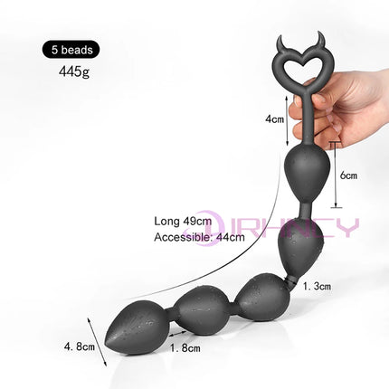 5/6/7 Beads For Anal Sex Toys Liquid Silicone Anal Plug Huge Butt Plug Soft Anal Balls Prostate Massage Buttplug Women