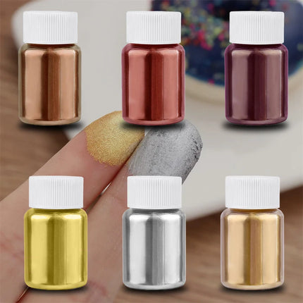 15g/Bottle Gold And Silver Dye Glitter Powder Mousse Cake Macaron Chocolate Confectionery Pastry Baking Cake Decoration
