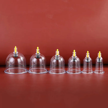 12or24 Pieces Suction Cups Massage Vacuum Cupping Body Massager Plastic Vacuum Suction Therapy Cupping Set Cans for Massage