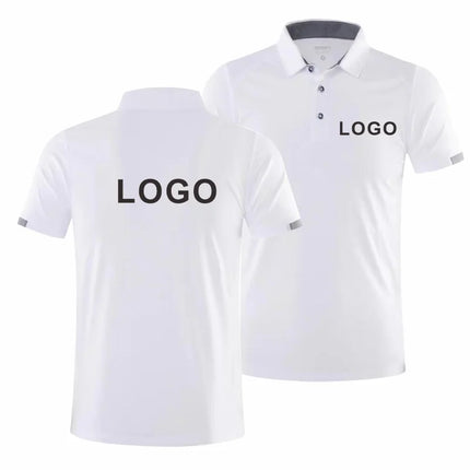 2023 Quick-Drying Sports Polo Shirt Custom Design Company Brand Logo/Print Embroidery Breathable Lapel Short Sleeve Tops S-4XL