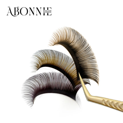 ABONNIE C CC D Curl Natural Brown Eyelashes Extensions Cashmere Soft Classic Dark Brown Lashes Extensions