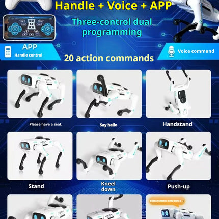 2026 New Ai Intelligent Smart Robot Dog Remote Control Toy Programmable With Loading Basket For Boys Birthday Festival Gift