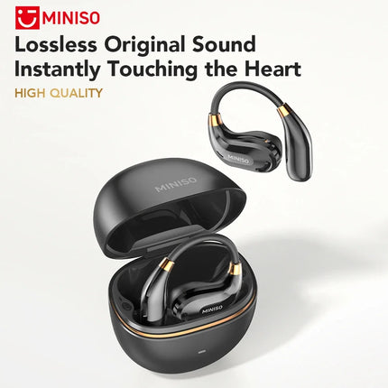 【MINISO MS209】 Bluetooth V6.0 Earphones AI OWS Wireless Headphones Music Stereo Translation Headphones Low Latency Long- life