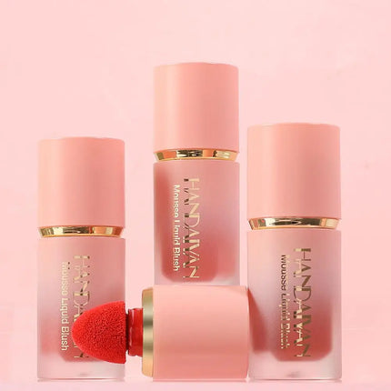 Matte Glitter Face Liquid Blusher Smooth Cheek Eye Mousse Blush Highlighter Stick Rouge Waterproof Contour Makeup