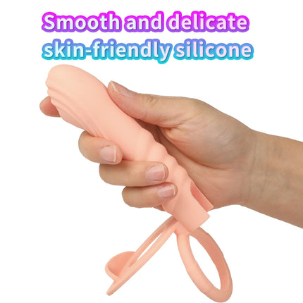 Adult Supplies Sex Toy Silicone Butt Plug Double Penetration Dildo Vibrator With Cock Ring Delayed Ejaculation Anal Plug For Men