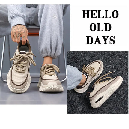 Men's Casual Sports Shoes, Fashionable Thick-Soled Skateboarding Shoes, Trendy and Comfortable Men's Outdoor Shoes