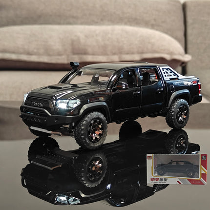1:32 Toyota Tacoma TRO Off Road Pickup Alloy Diecast Model Computer Desktop Decoration With Sound Light Beautiful Christmas Gift