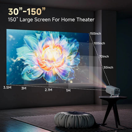 P30PRO Portable Video Projector,  with 720P Resolution And Adjustable 180° Projection Angle, Glow Party Supplies
